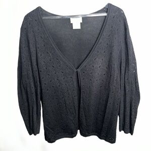 Talbots Black Cardigan Sweater